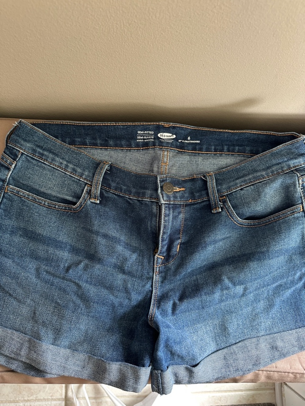 Old Navy Blue Denim Rolled-Hem Shorts